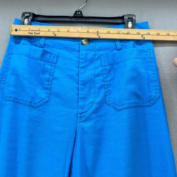 NWOT Maeve by Anthropologie Pants Women's 27/4 Blue The Colette Wide Leg Boho - Picture 9 of 13
